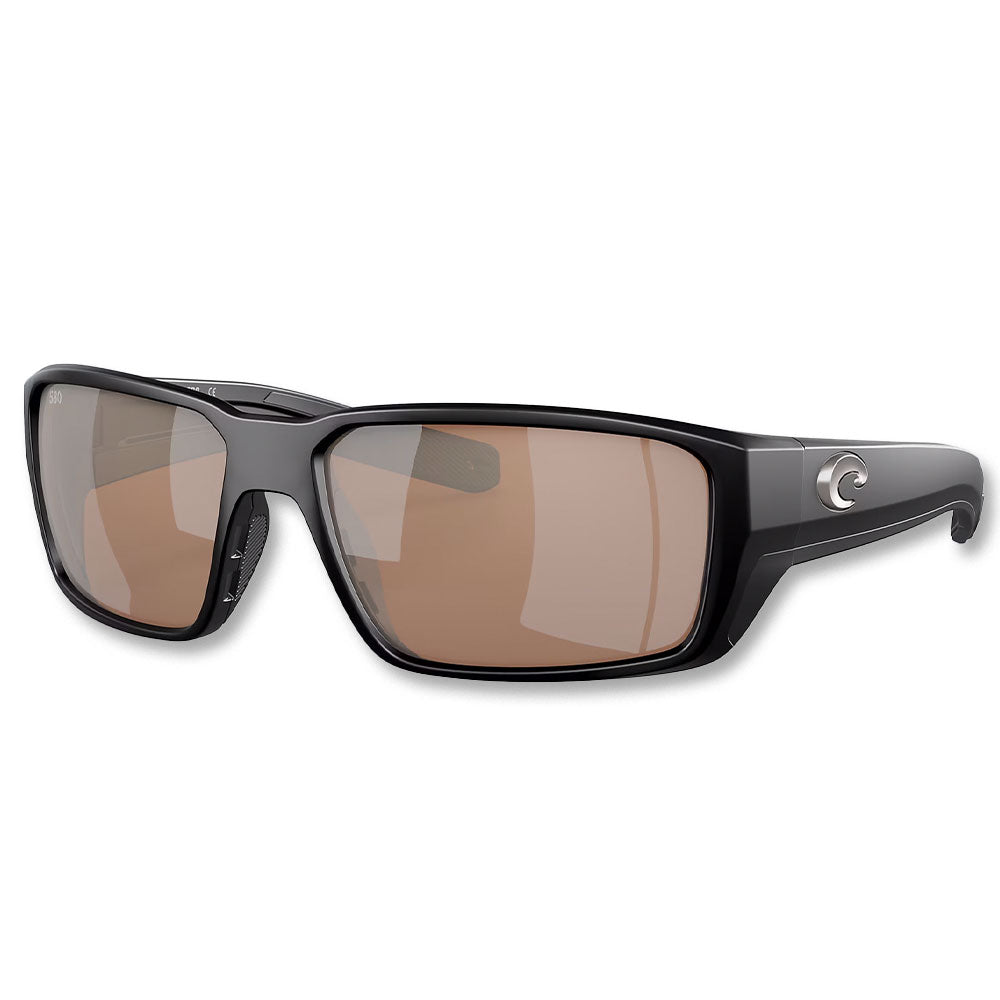 Costa-Del-Mar-Fantail-Pro-580G-Polarisationsbrille-Matte-Black-Copper-Silver-Mirror-Dynamische-Ansicht