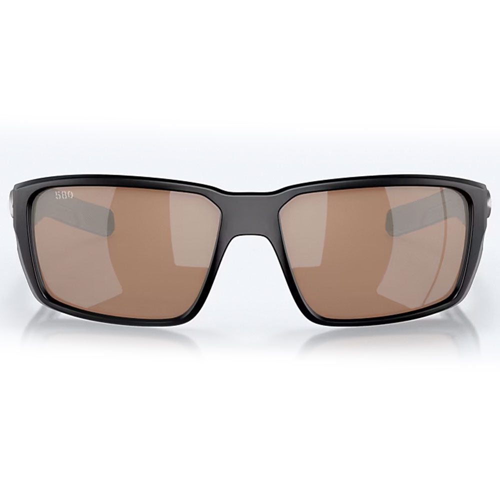 Costa-Del-Mar-Fantail-Pro-580G-Polarisationsbrille-Matte-Black-Copper-Silver-Mirror-Frontansicht