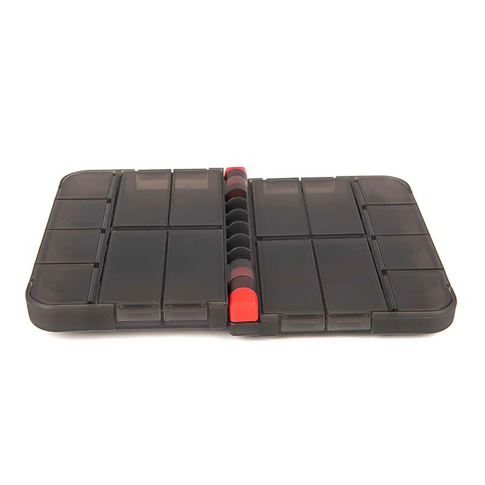 Fox-Rage-Accessory-Box-Medium-Full-Compartment-Aufgeklappt-Flach