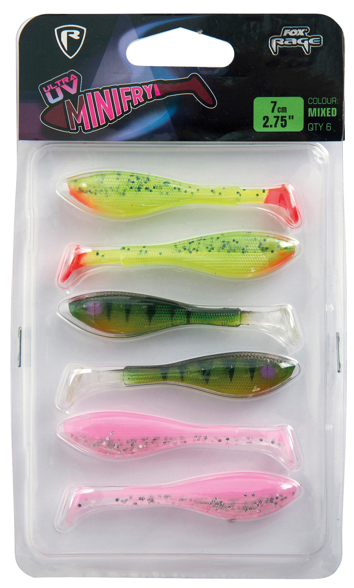 Fox Rage Mini Fry UV Mixed Colour Pack 7 cm