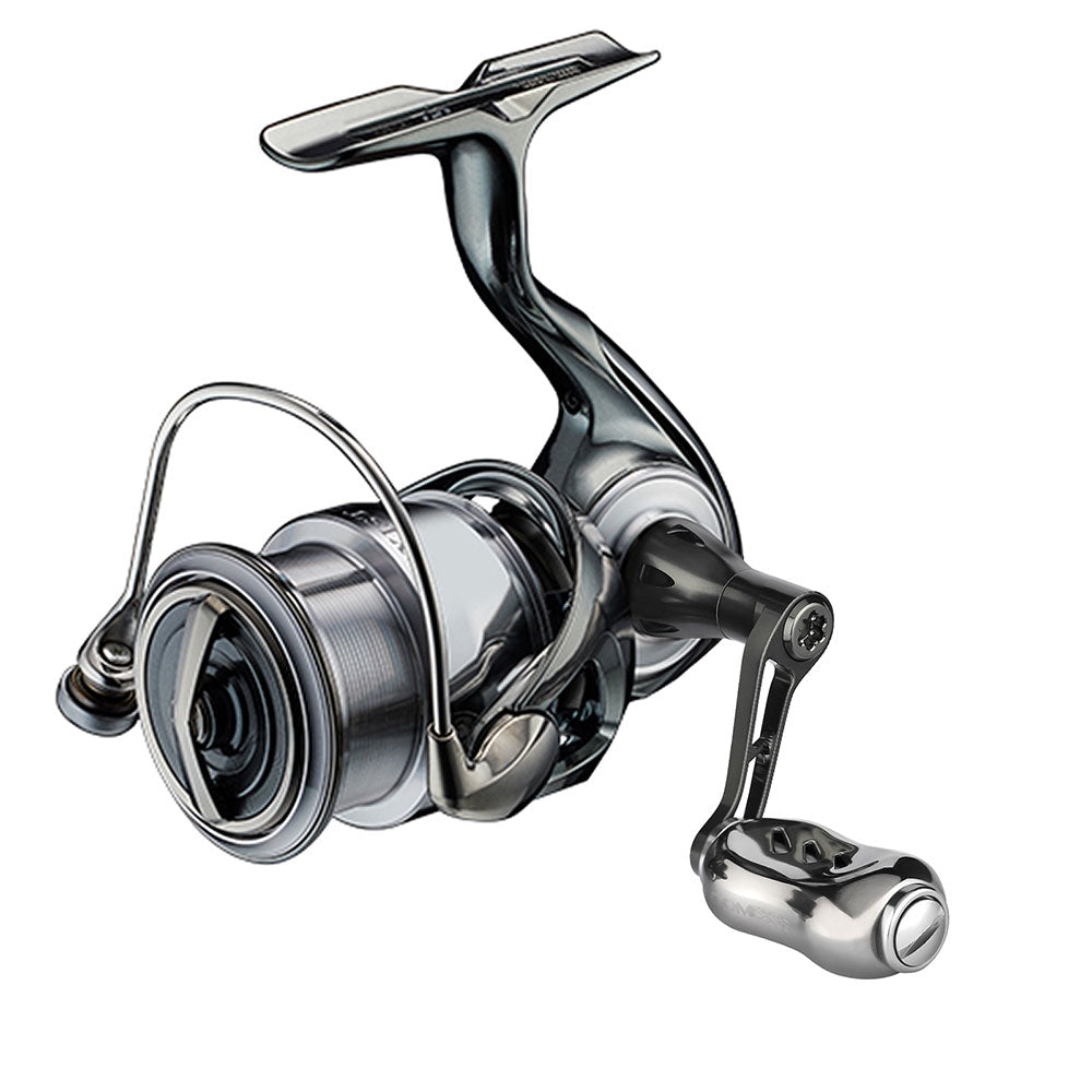 Gomexus Power Handle Spin Aluminium 40 mm Titanium Knob fuer Shimano Beispiel