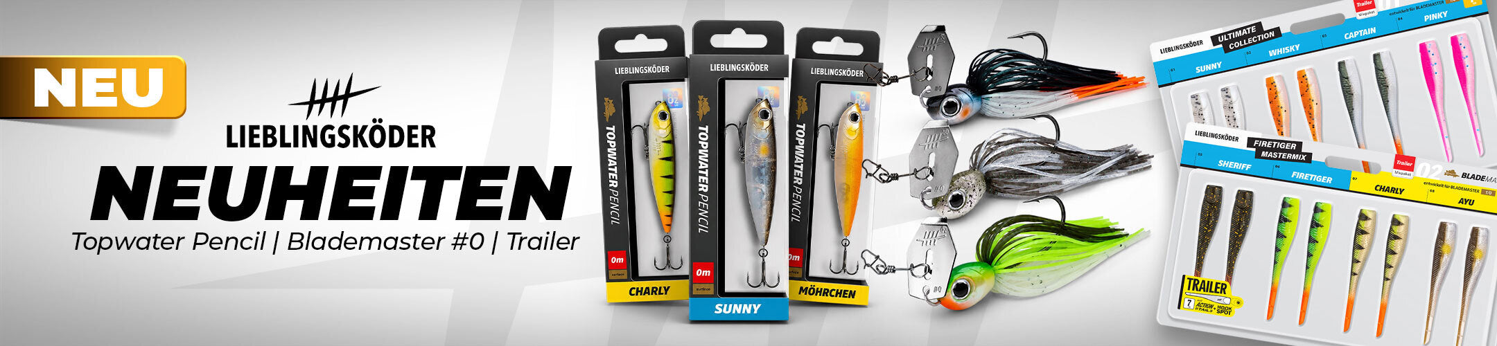 Lieblingsköder Neuheiten / Topwater Pencil / BladeMaster #0 / BladeMaster Trailer 7 cm