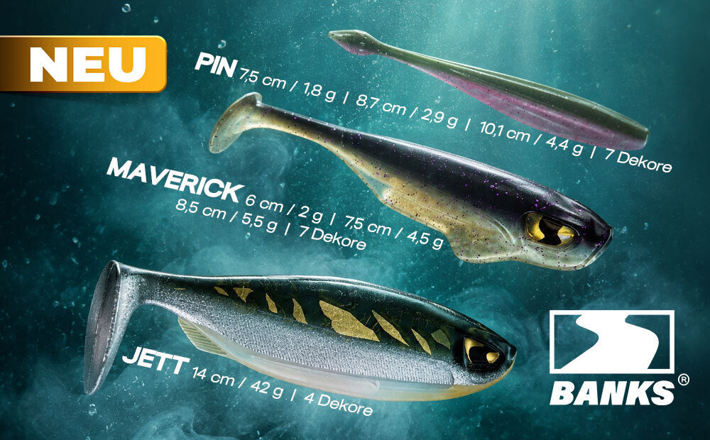 Die neuen Banks Softbaits von YouTube-Star Brosef, super fängig und jetzt bei uns im Shop erhältlich