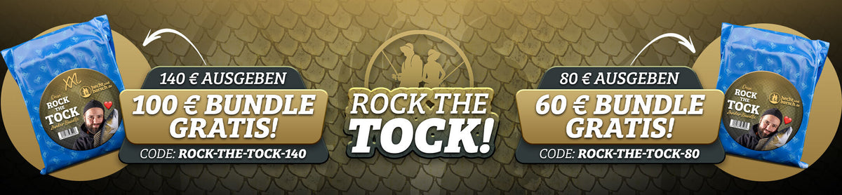 Hol dir dein Hecht&Barsch Rock the Tock Bundle, vollgepackt mit einer tollen Auswahl an fängigen Zanderködern.