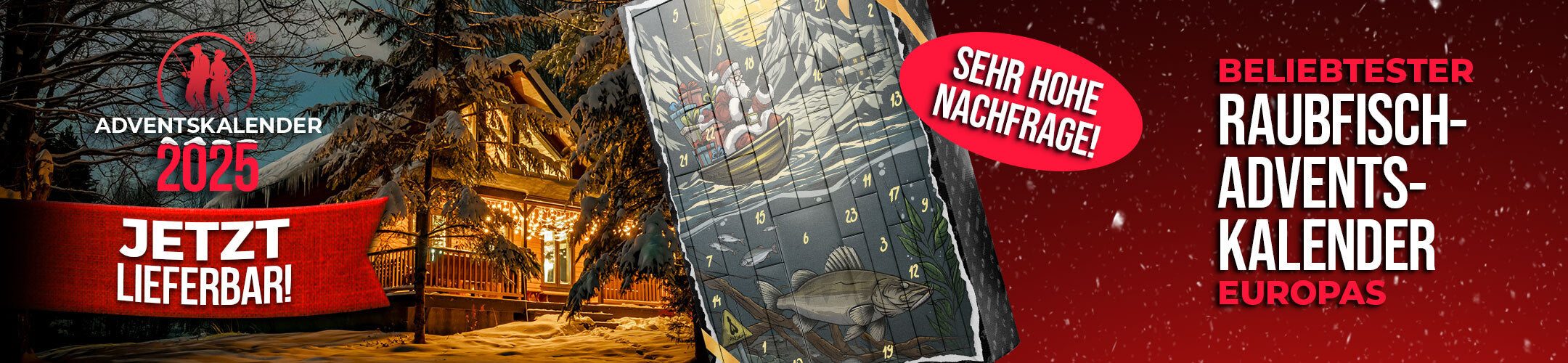 Hecht und Barsch Angel Adventskalender jetzt erhältlich Shopbanner Desktop