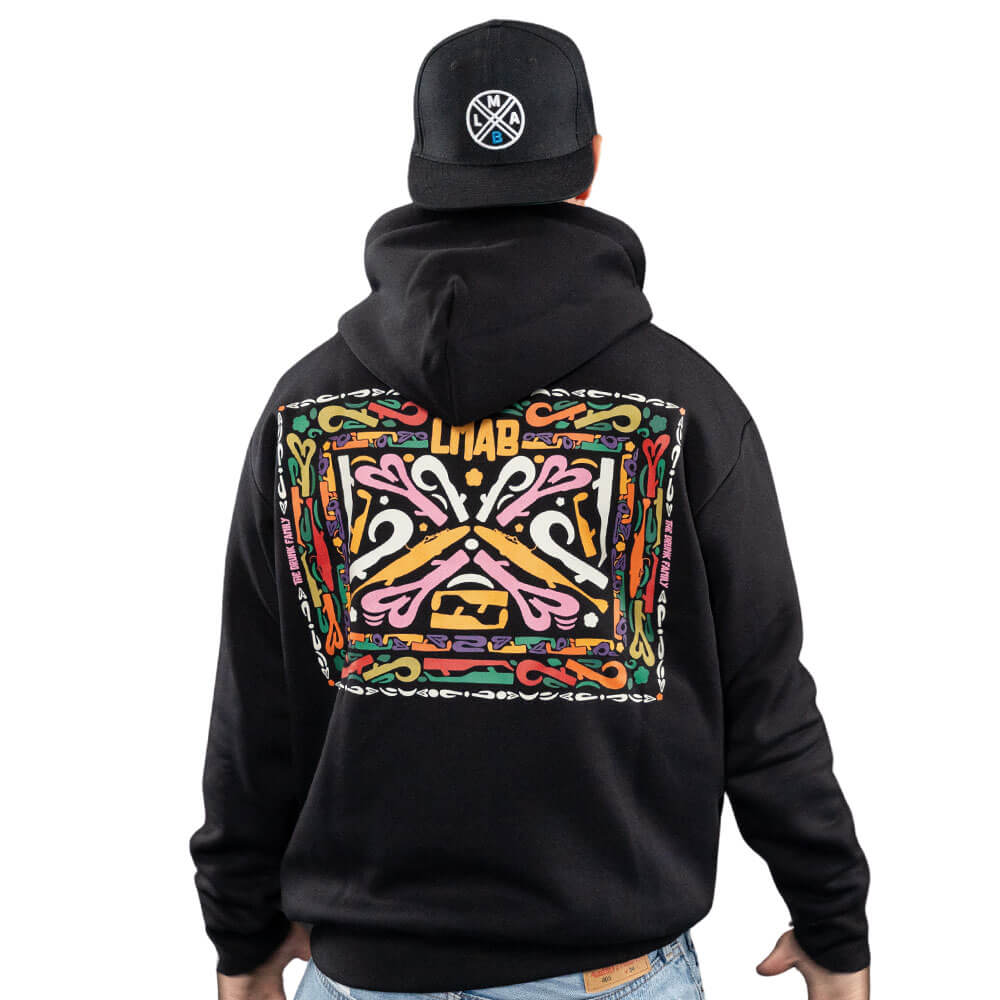 LMAB Drunk Family Hoodie Black von hinten Mann