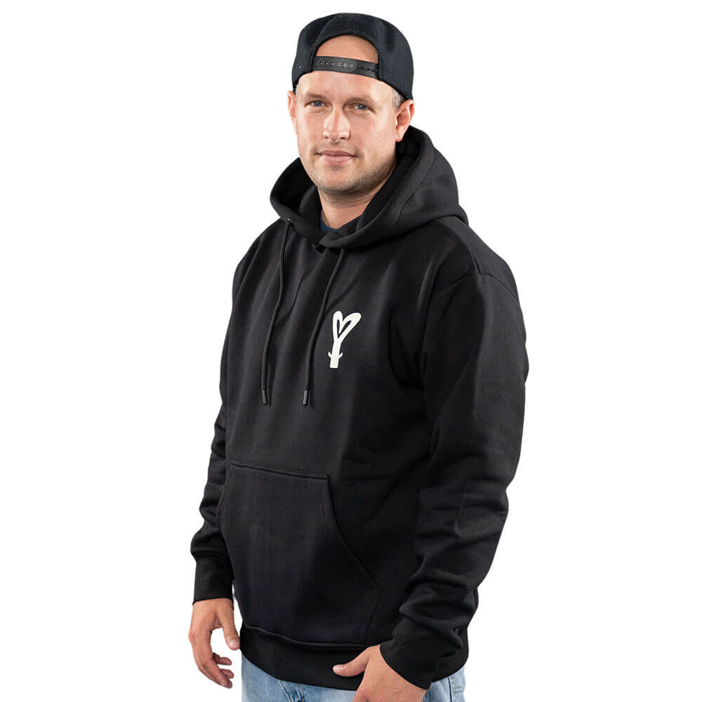 LMAB Drunk Family Hoodie Black von vorne Mann (Toni)