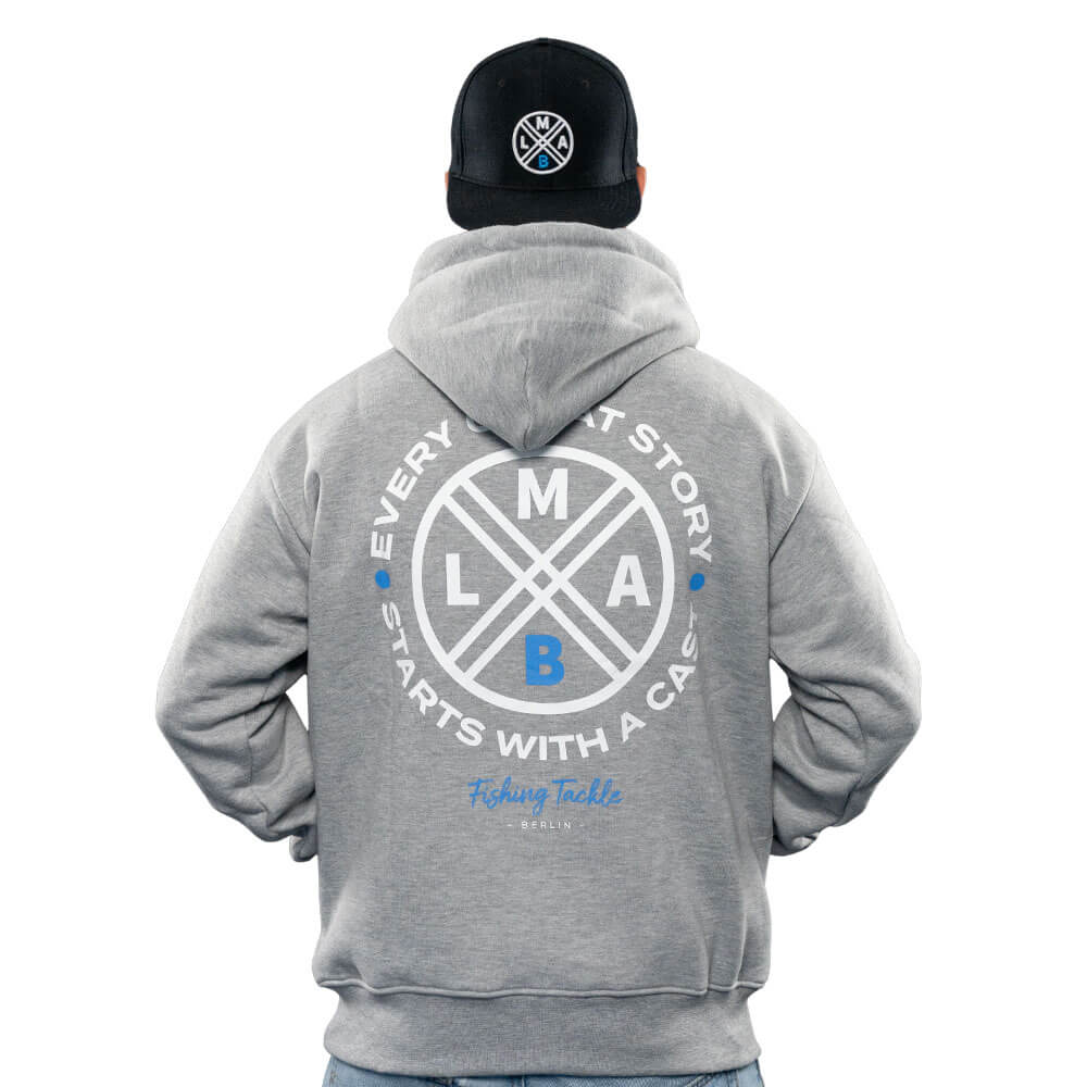 LMAB Great Story Hoodie Sport-Grau Rückseite Mann