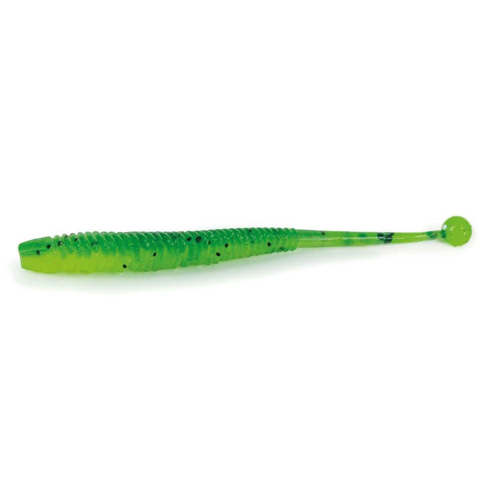 Molix Sator Worm 4" (10 cm) Lime Chart Pepper