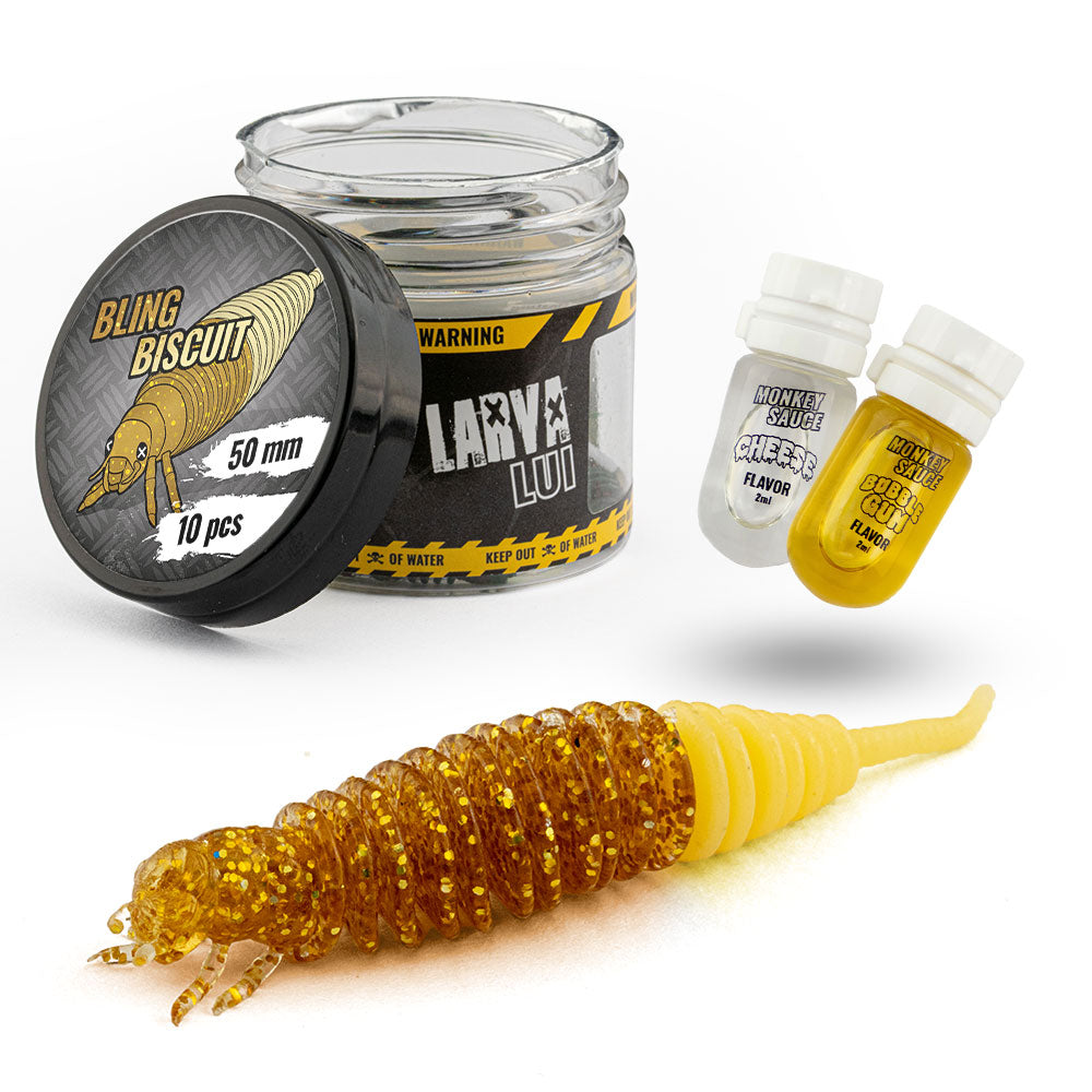 Monkey Lures Larva Lui 50 mm Bling Biscuit