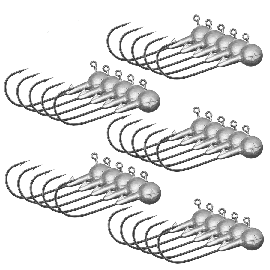 Musaga Jighaken Classic 2 Grosspackung 25 Jigkoepfe 5,0 g