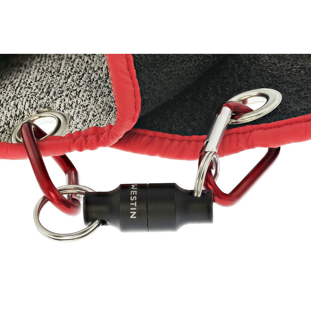 Westin-Landing-Gloves-Landehandschuh-Detail-Magnet-Sicherung M / L / XL