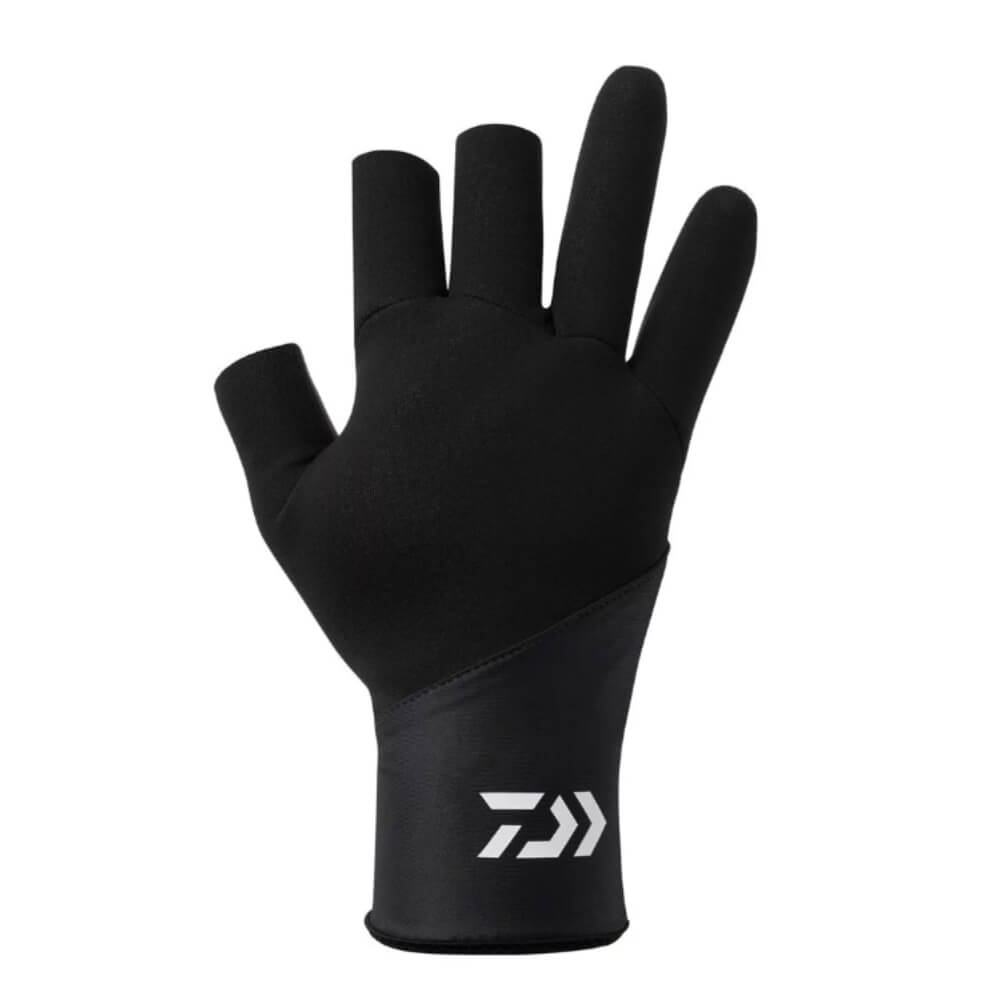 Daiwa Titanium 3-Cut Gloves (Black)
