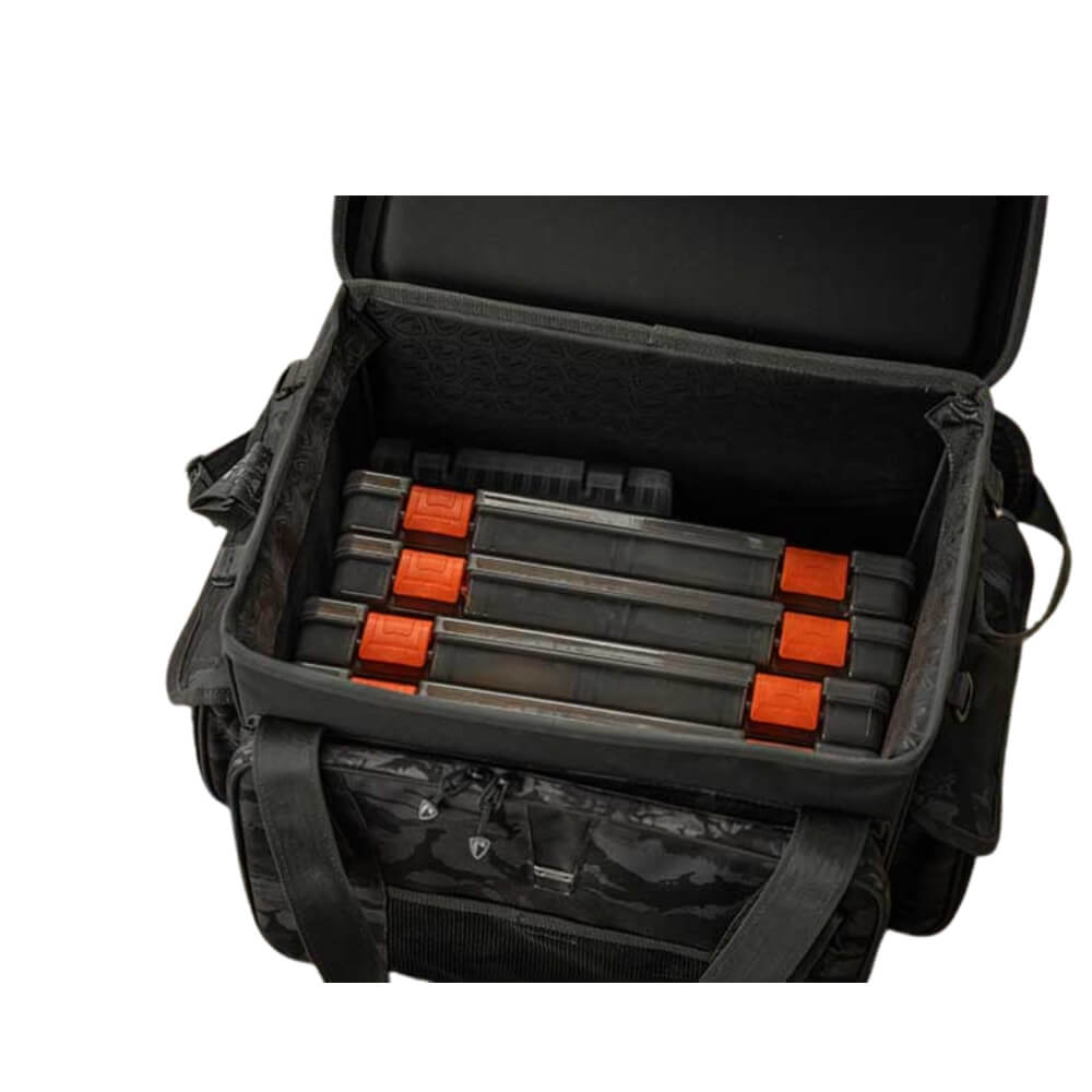 Fox Rage Voyager Camo Moulded Carryall offen mit Boxen