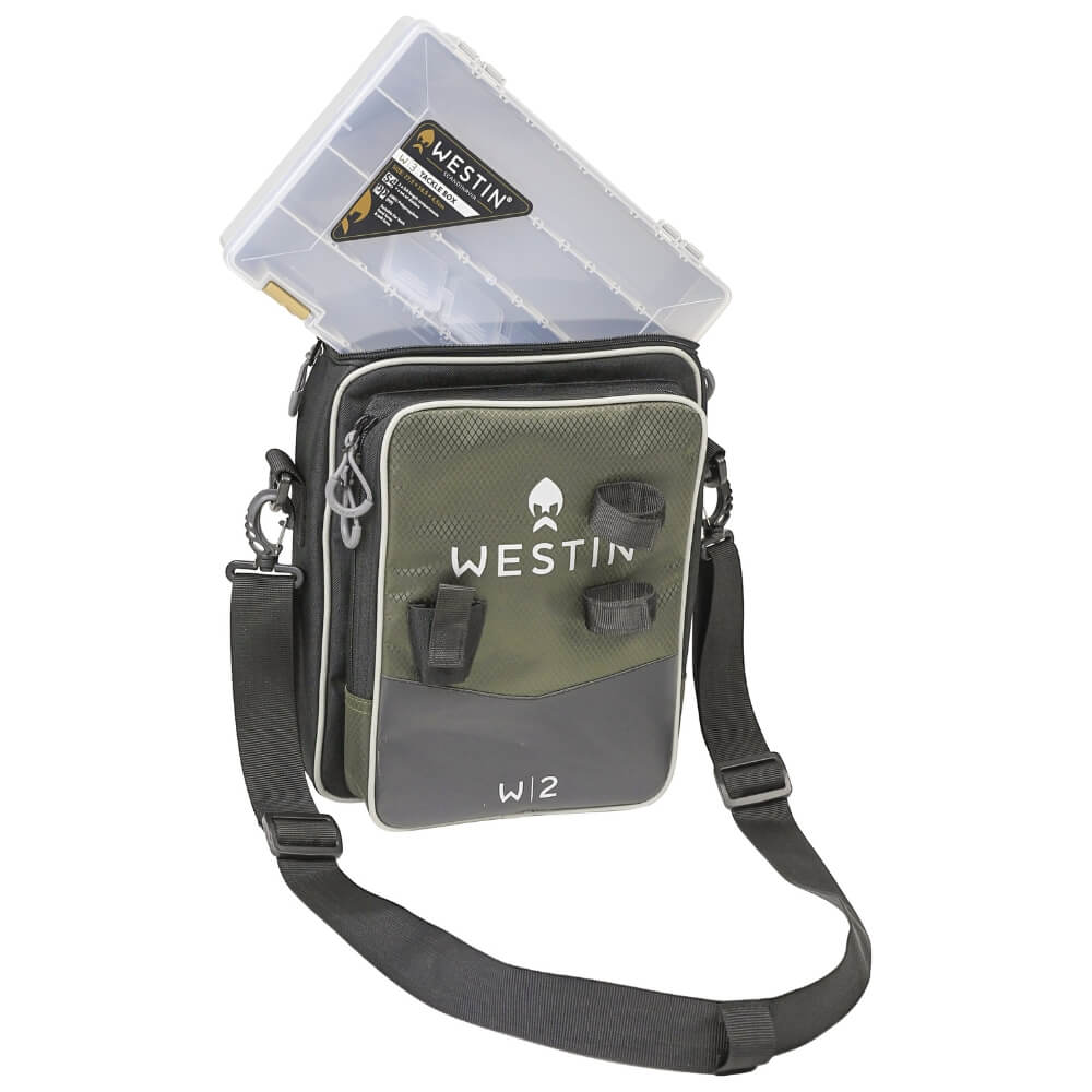 W2 Street Bag geöffnet mit 1 Tacklebox Medium