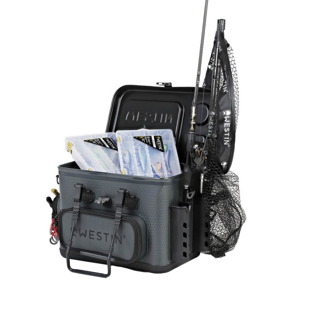 Westin W4 Safeguard Tackle Bag offen gefüllt