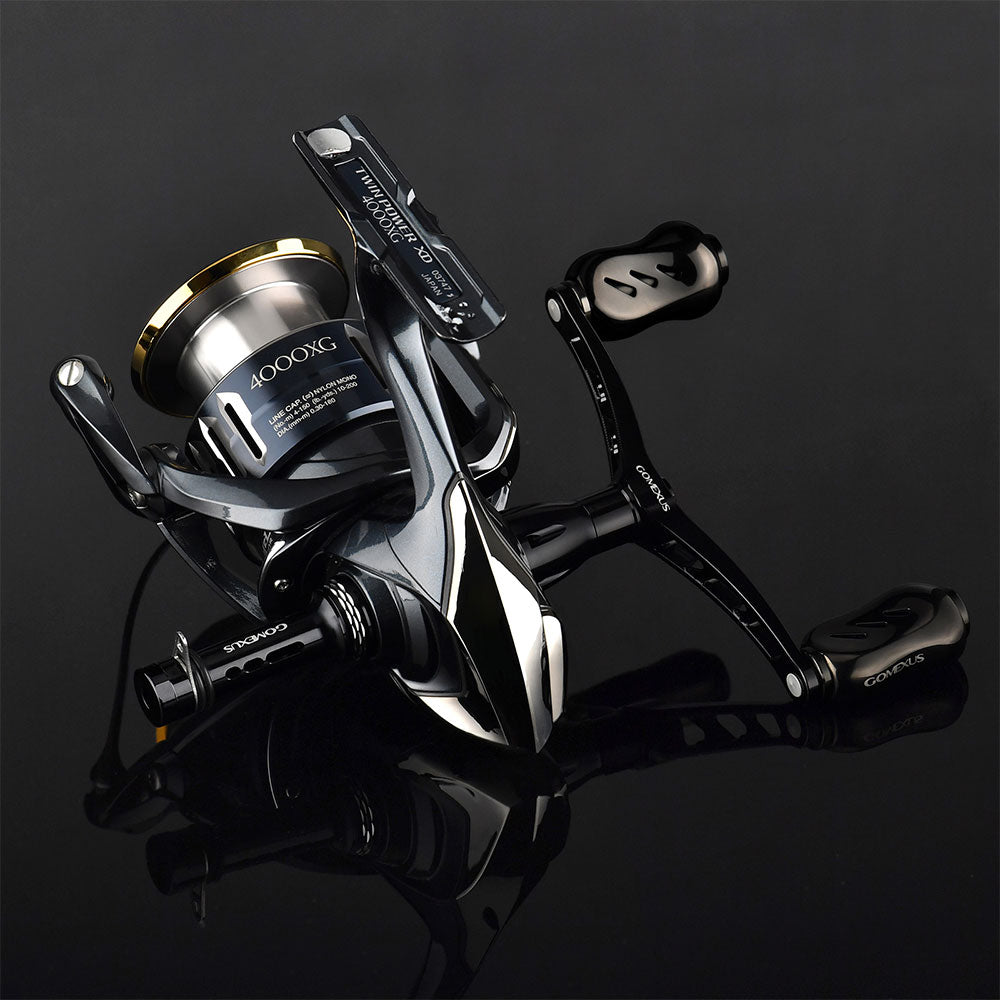 Gomexus Reel Power Knob Titanium PVD Coating Beispiel Shimano 2