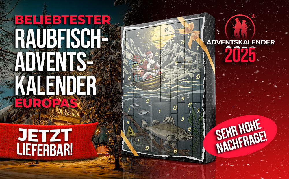 Hecht und Barsch Angel Adventskalender jetzt erhältlich Shopbanner Mobil