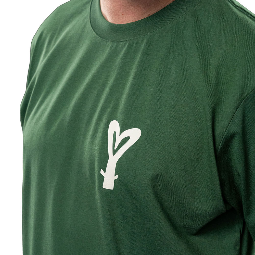 LMAB Drunk Family Shirt Grün Vorderseite Close Up