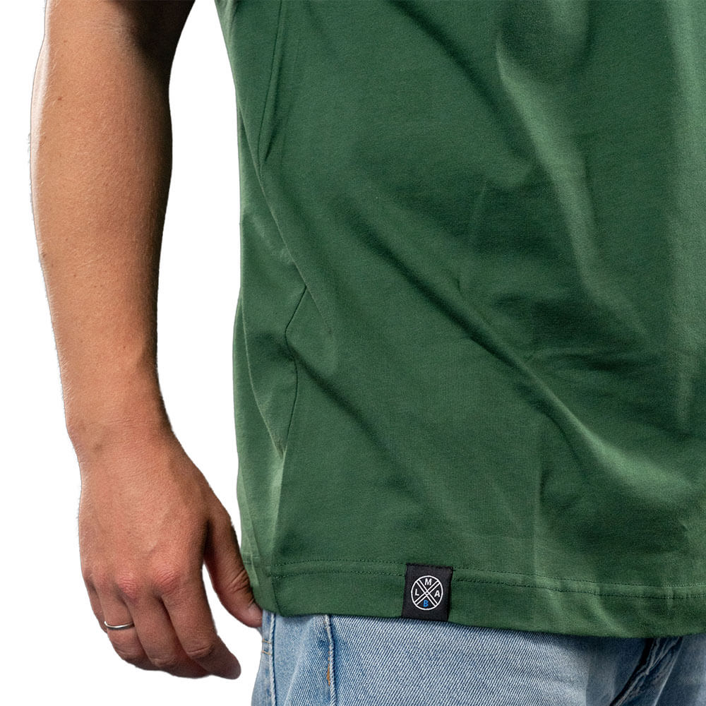 LMAB Drunk Family Shirt Grün Vorderseite Saum