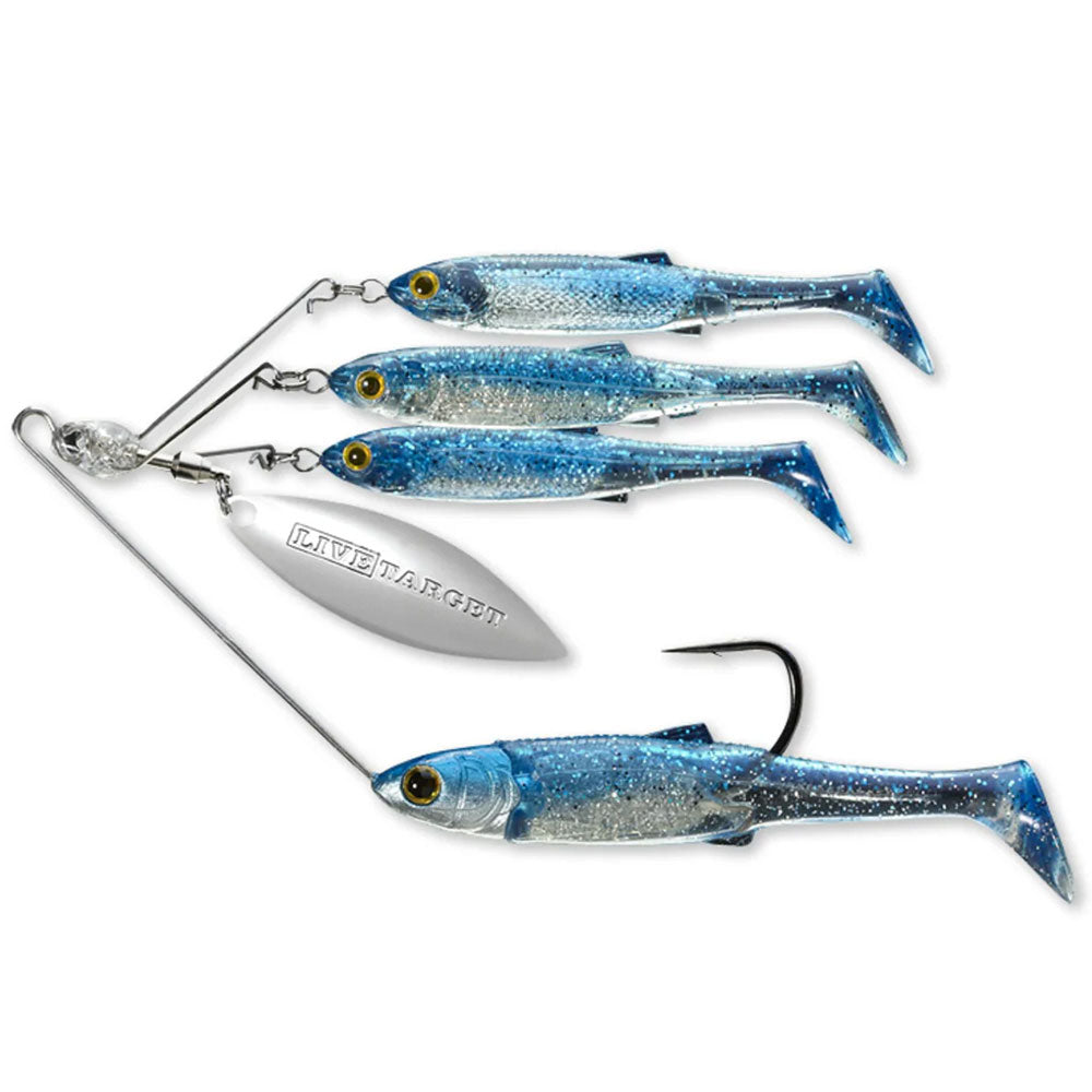 Live-Target-Baitball-Spinner-Rig-Blue-Silver Small / Medium / Large