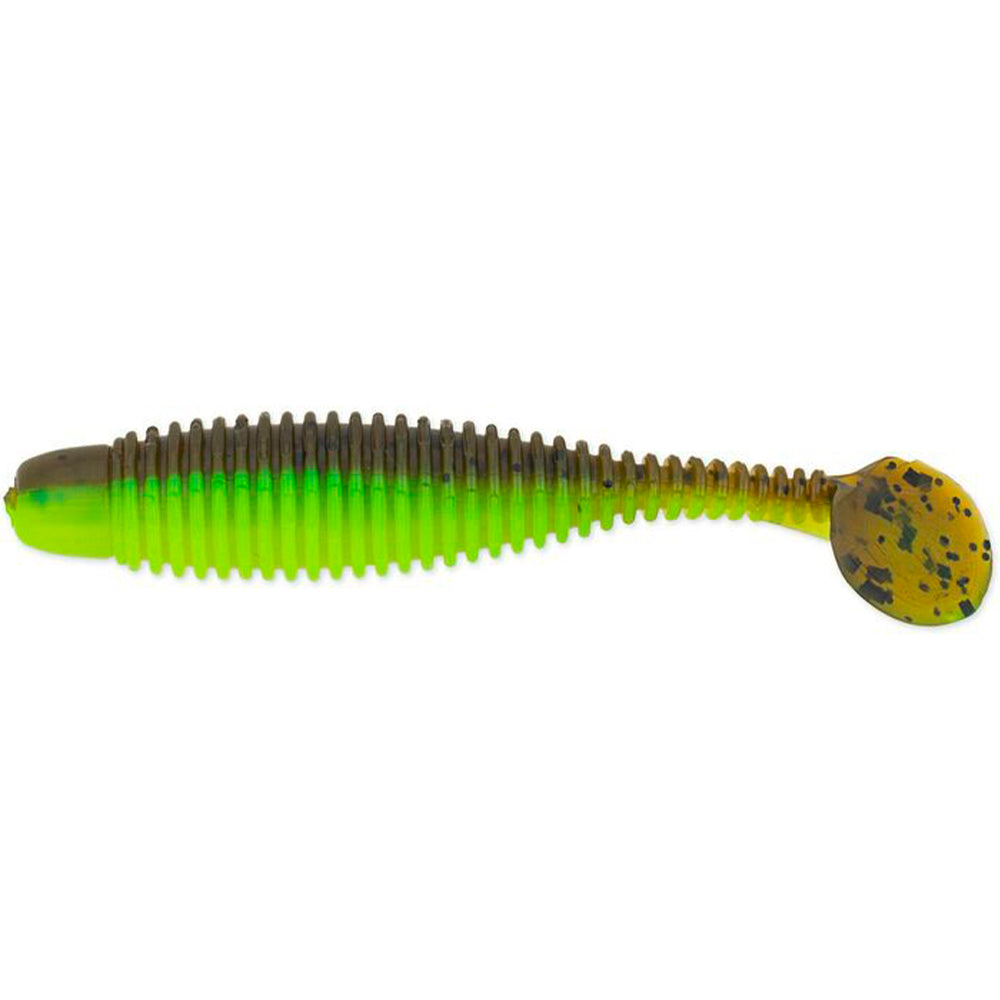 Lunker City Grubster 5,0 cm 2 Green Pumpkin Chartreuse