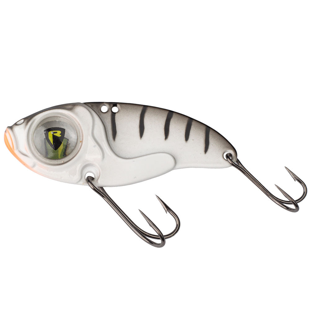 Hecht Barsch Lure Drop Exklusive Produkte Fox Rage Ultra UV Big Eye Blade 6 cm 17 g White Tiger HB Edition