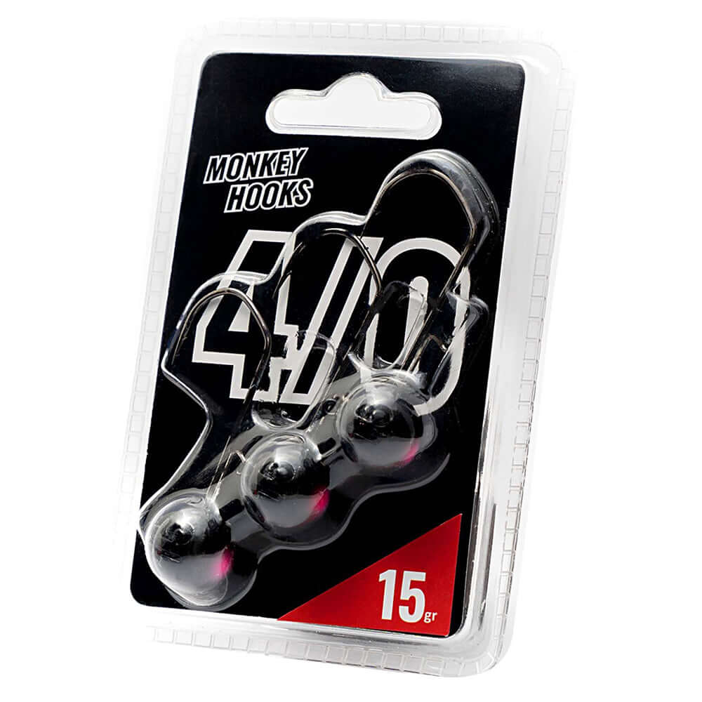 Monkey Lures Monkey Hooks 4/0 3,0 g Black Pink
