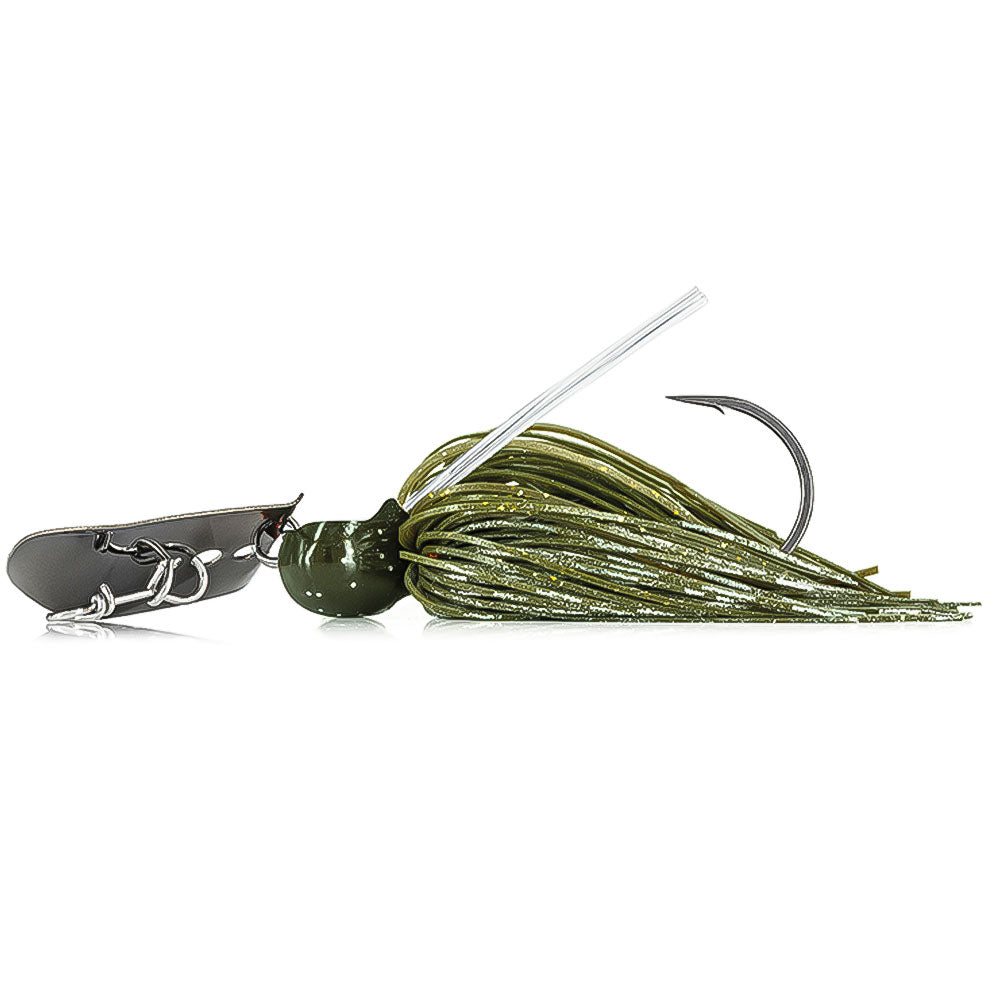 Molix Compact Blade Jig 10,5 g 38 oz Green Pumpkin Flash