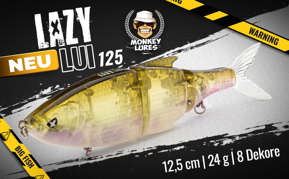 Der neue Monkey Lures Lazy Lui 125 in 8 unterschiedlichen Dekoren, jetzt bei uns im Shop erhältlich.