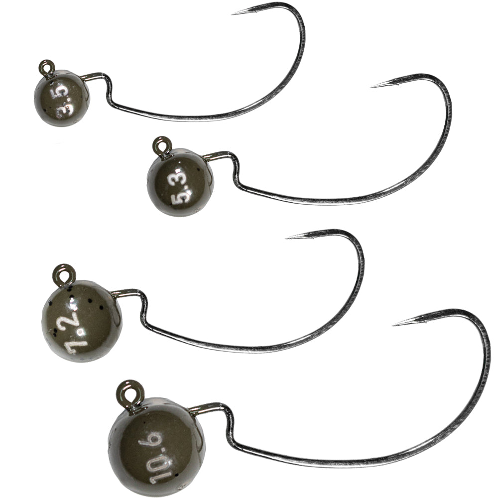 LMAB Tungsten Offset Jig 2/0 Green Pumpkin 
