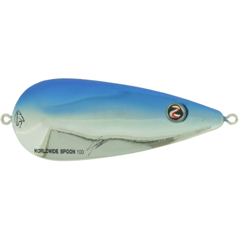 River2Sea Worldwide Spoon 100 11 Chrome Blue