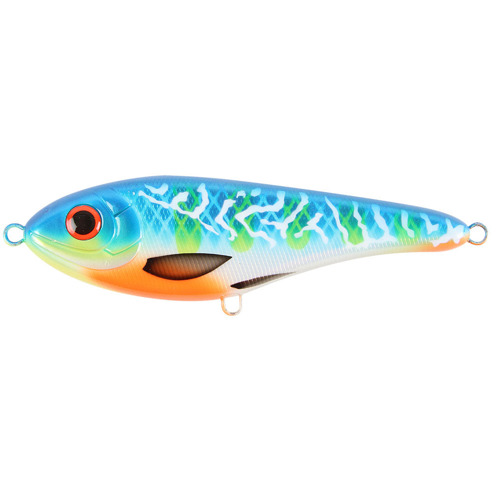 Strike Pro Buster Jerk 15 cm Shallow Blue Fire