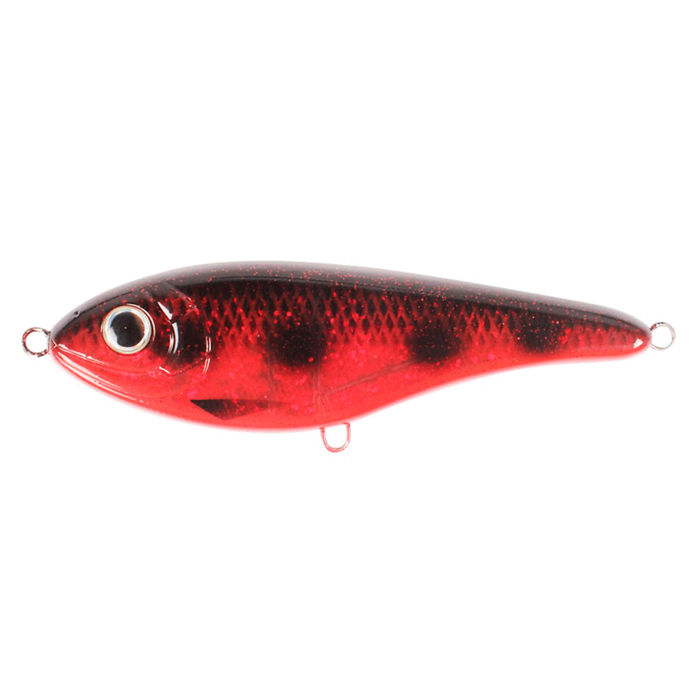 Strike Pro Buster Jerk 15 cm Shallow Bloody Spotted Bullhead