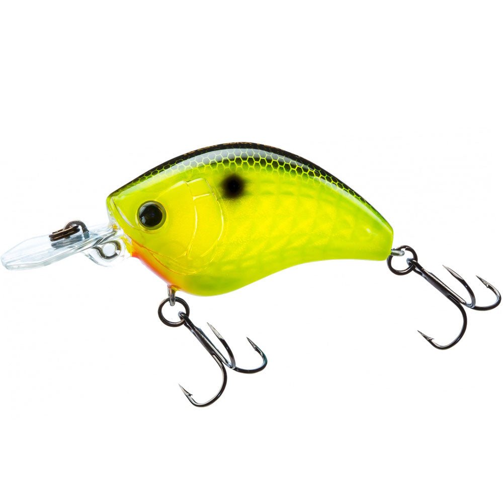 Yo Zuri 3DR X Flat Crank 55F Black Back Chartreuse