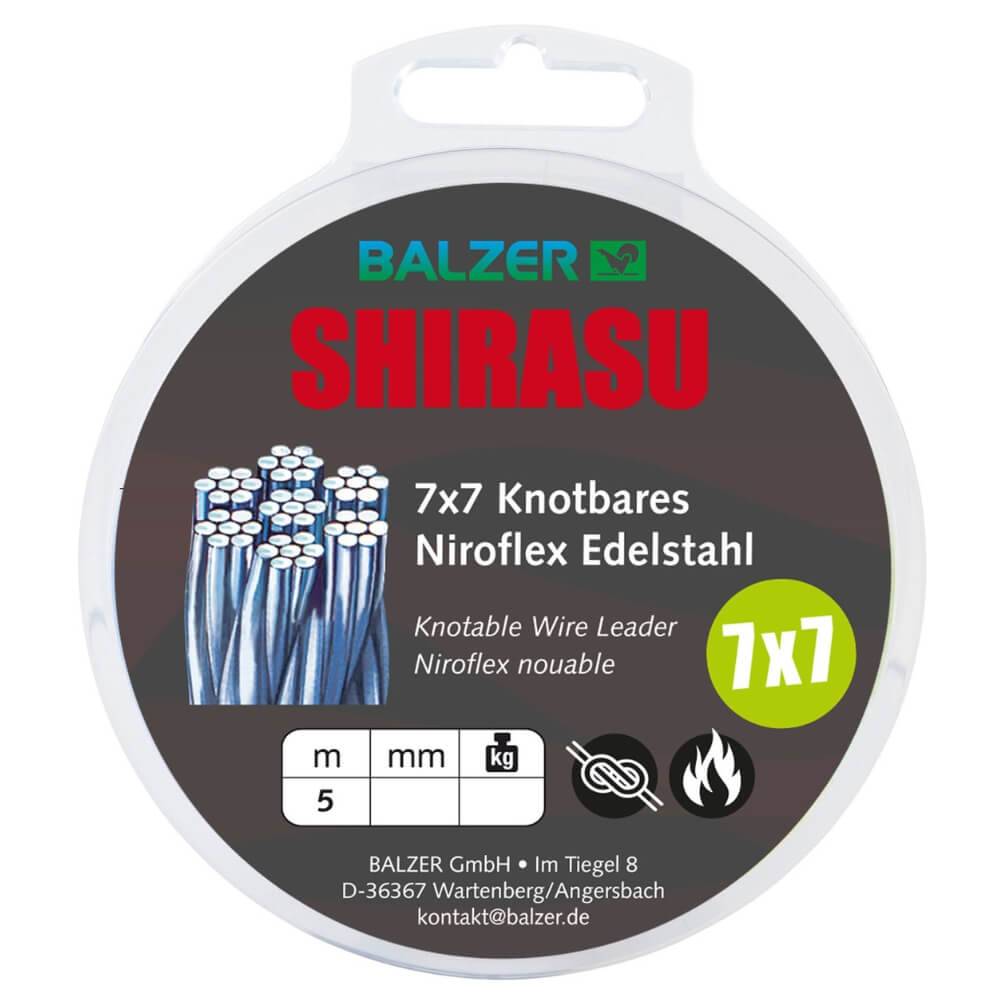 Balzer 7x7 Stahlvorfach (knotbar / erhitzbar) / 5 m