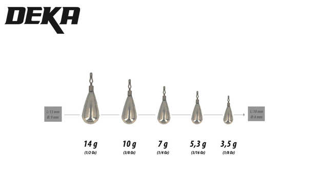 DEKA Tungsten Drop Shot Tear 7,2 g