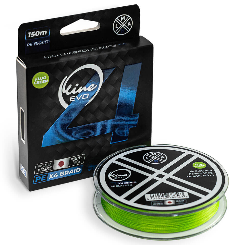 O-Line EVO PE X4 (Fluo Green) / 150 m alle Durchmesser