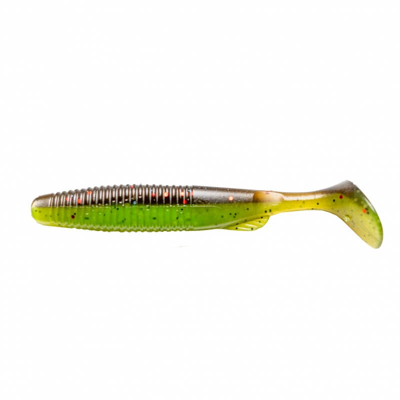 Lurefans Paddle Tail 3,0" #16 Green Pumpkin Chartreuse