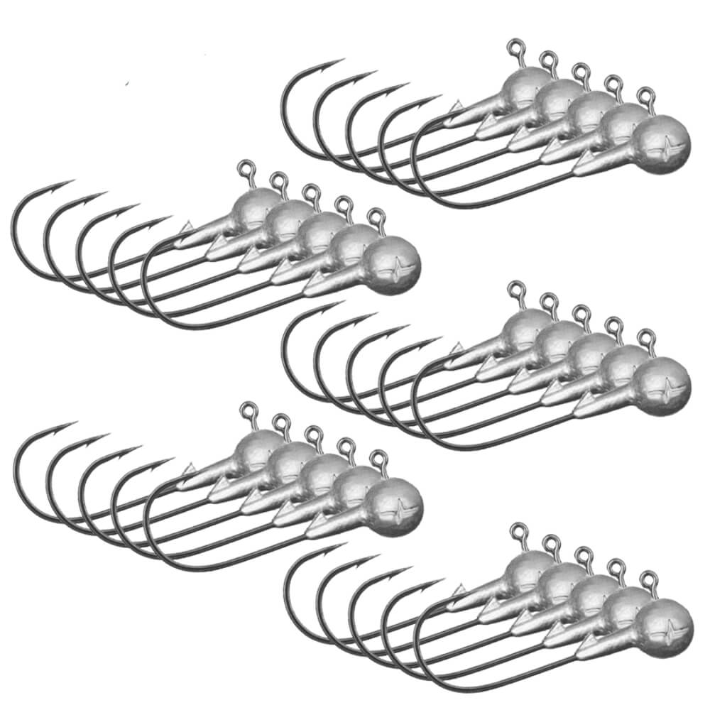 Musaga Jighaken Classic 3/0 - Großpackung (25 Jigköpfe)