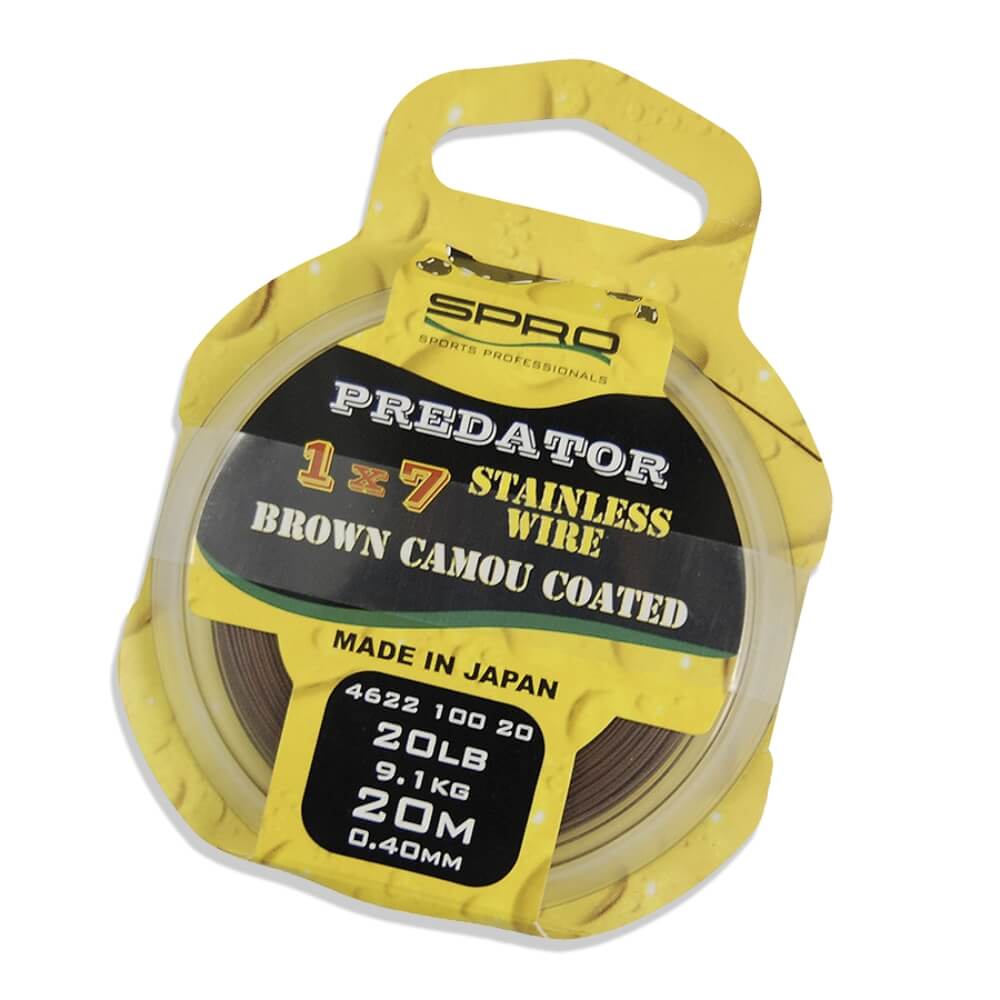 Spro Pike Fighter 1x7 Brown Coated Wire / 20 m