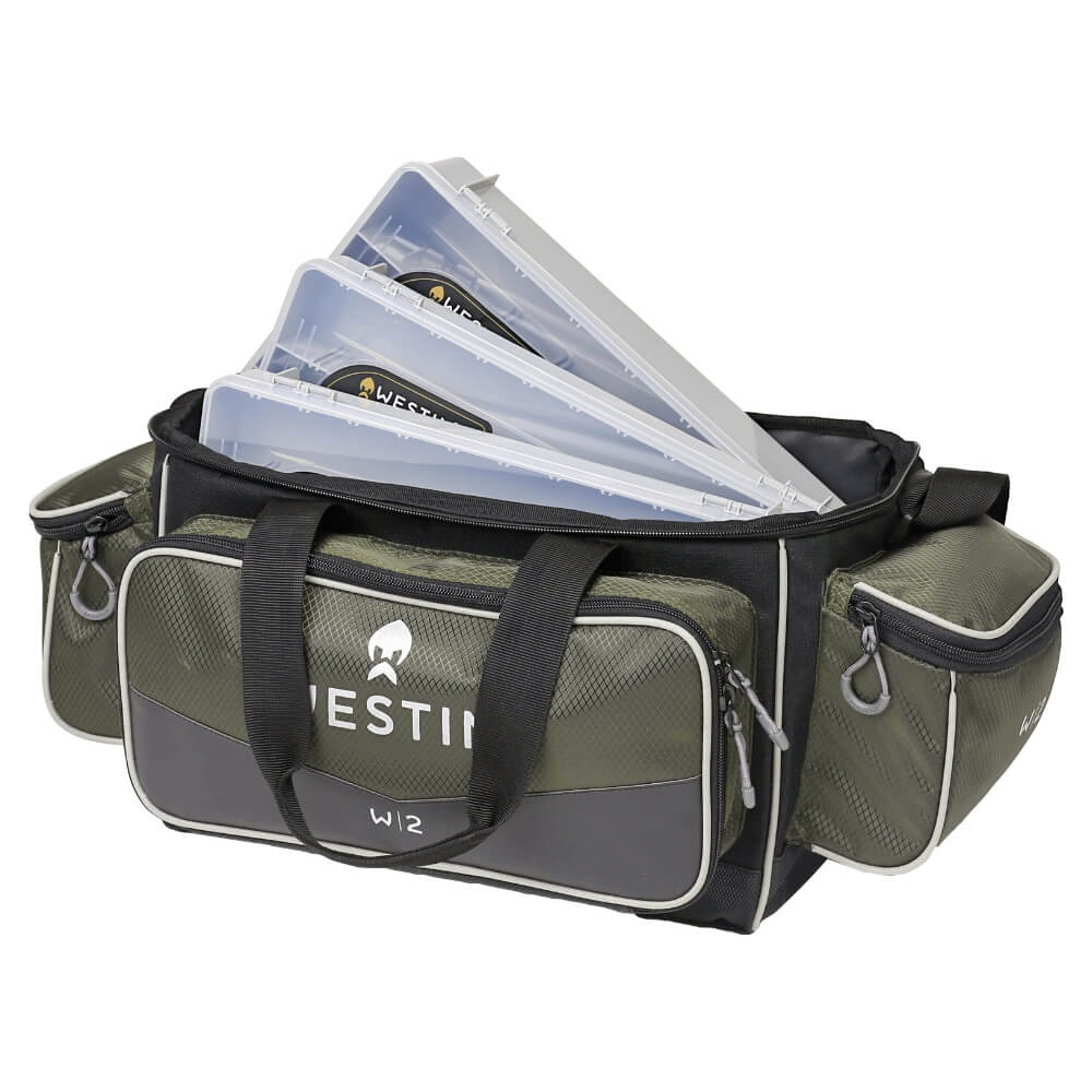 Westin W2 Lure Bag Large geöffent mit 3 Köderboxen